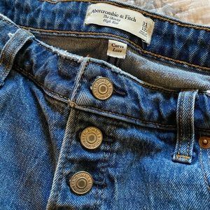 Abercrombie The Skinny High Rise button fly